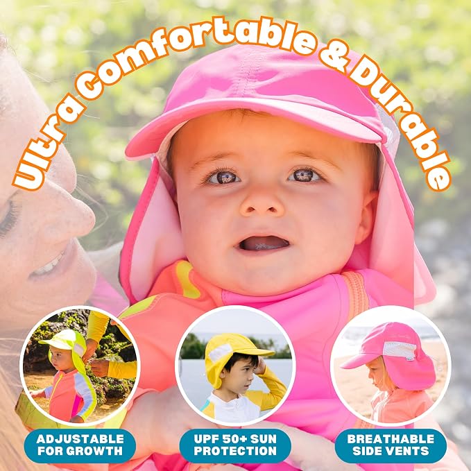 SwimZip Sun Hat with Neck Flap | UPF 50+ Protection - Image 5