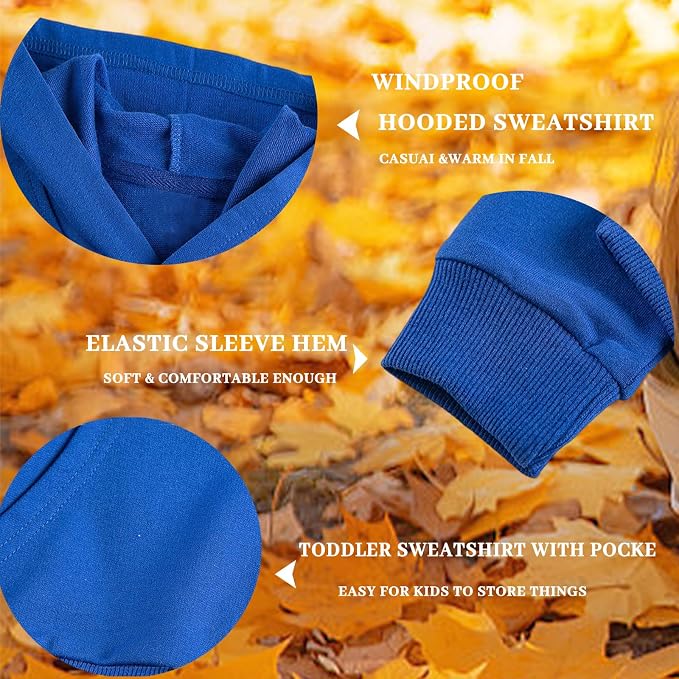 Toddler Boys Girls Sweatshirt Cotton Solid Fall Pullover Hoodie | Long Sleeve - Image 6