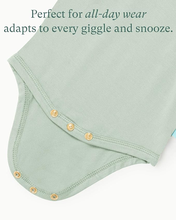 PurComfy Bamboo Viscose Short Sleeve Bodysuit Baby, Unisex Baby | Ideal - Image 5