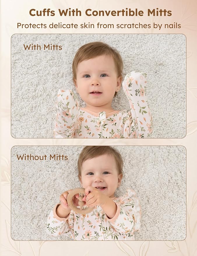 Yoofoss Baby Sleepers Baby Girl Clothes 100% Organic Cotton Pajamas - Image 5