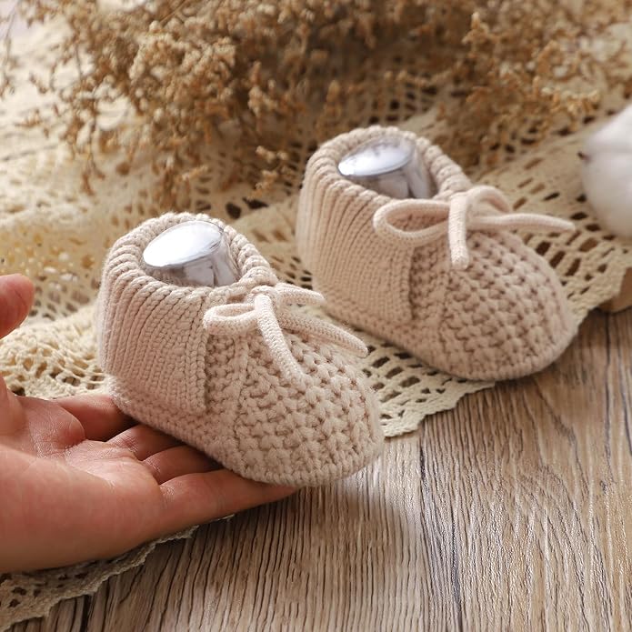 Baby Booties Newborn Boys Girls First Walkers Knit Infant Sock Shoes - Image 7