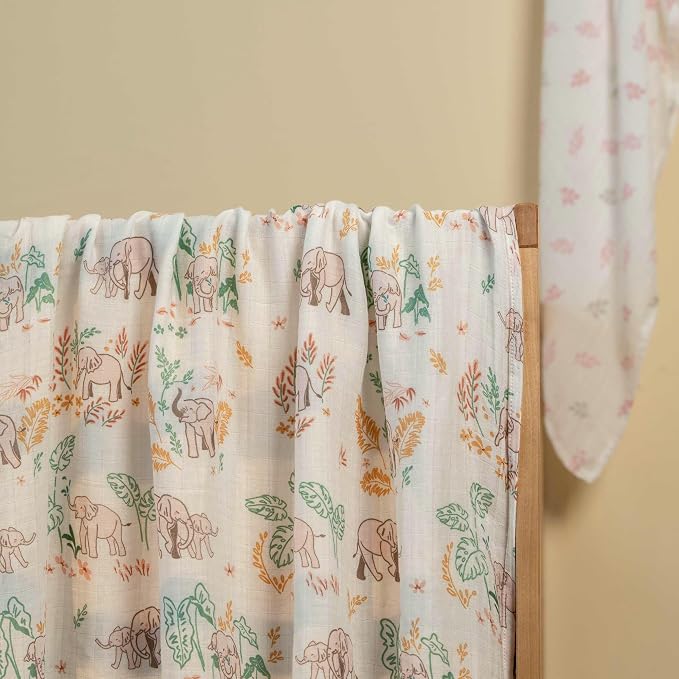 GLLQUEN BABY Muslin Swaddle Blankets 4Pk Receiving Blanket Large 35" x 40" | - Image 4