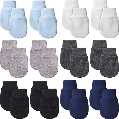 12 Pairs Newborn Baby Mittens Infant Toddler Gloves No Scratch Mittens Gloves by Geyoga