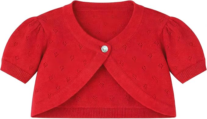 Girls Cardigan Sweater Toddler Baby Kids Knit Bolero Shrug by RIMILLCESS