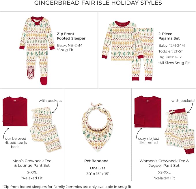 Burt's Bees Baby Matching Family Jammies, Organic Cotton, Holiday Pajamas - Image 2