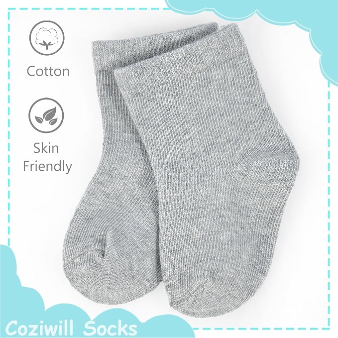 Baby Socks Infant White Crew Socks Baby Girls Soft Newborn Dress Sock Boys - Image 4