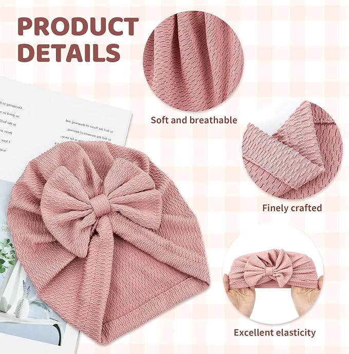 Cinaci 6 Pack Soft Turban Hats - Image 3