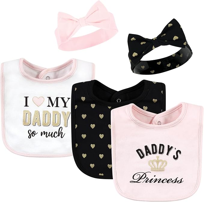 Hudson Baby Unisex Baby Cotton Bib and Headband Set by HudsonBaby