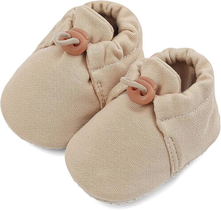 2 Pack Newborn Shoes Soft Sole Baby Sock Booties Drawstring Infant Boys Girls - Image 3