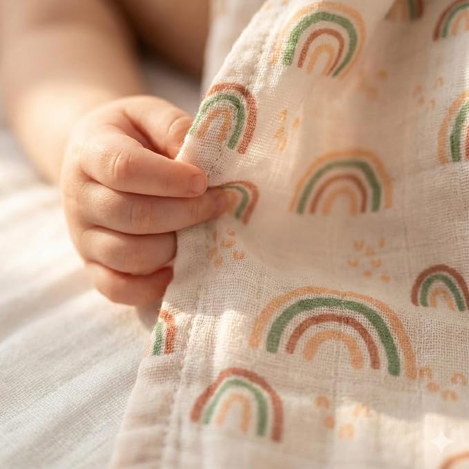 Muslin Swaddle Blankets for Newborn, Cotton Receiving Blanket | 4 Pack 100% - Image 4
