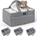 URMYWO Diaper Caddy Organizer - Portable Baby Diaper Caddy with Handle, Large Nursery Organizer Storage Basket for Newborn Essentials, Baby Registry Must Have Shower Gift for Home and Car Travel