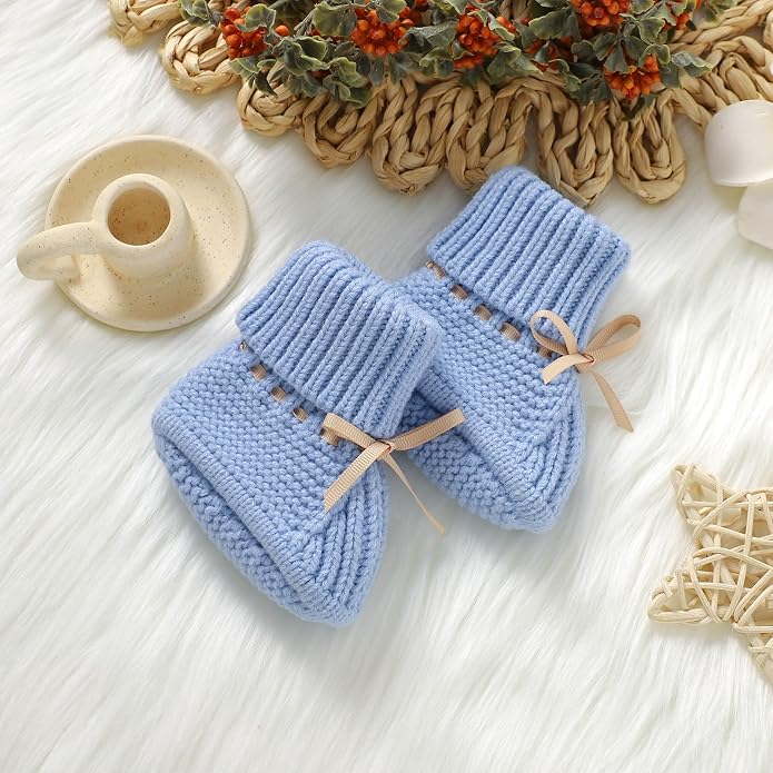 mimixiong Baby Booties Newborn Infant Sock Shoes | Hand Knitting Crochet Boy - Image 7