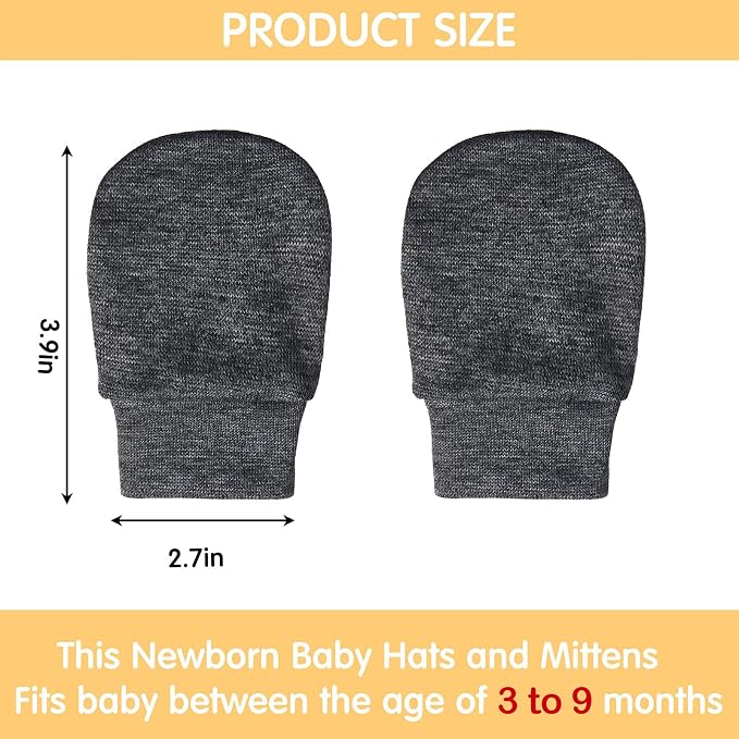 Geyoga 6 Pairs Baby Mittens Newborn No Scratch Gloves Infant | Anti Scratch - Image 2