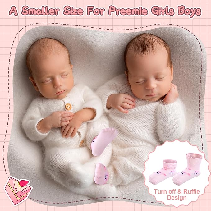 Toulite 12 Pair Preemie Newborn Baby Socks - Image 5