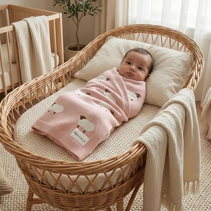 Luxury Knit Baby Receiving Blanket - Image 4