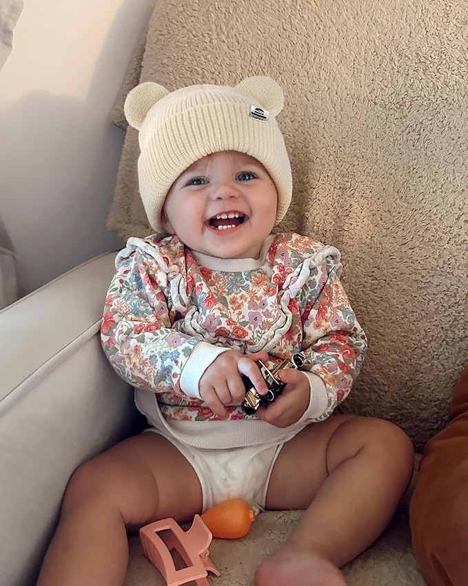 FURTALK Baby Beanie with Bear Ear Warm Knit Winter Hat - Image 8