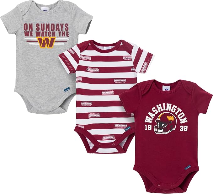 Gerber NFL Baby Boys 3-Pack Onesie Bodysuit by Gerber