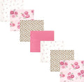Hudson Baby Unisex Baby Cotton Flannel Receiving Blankets Bundle, Blush Rose by HudsonBaby