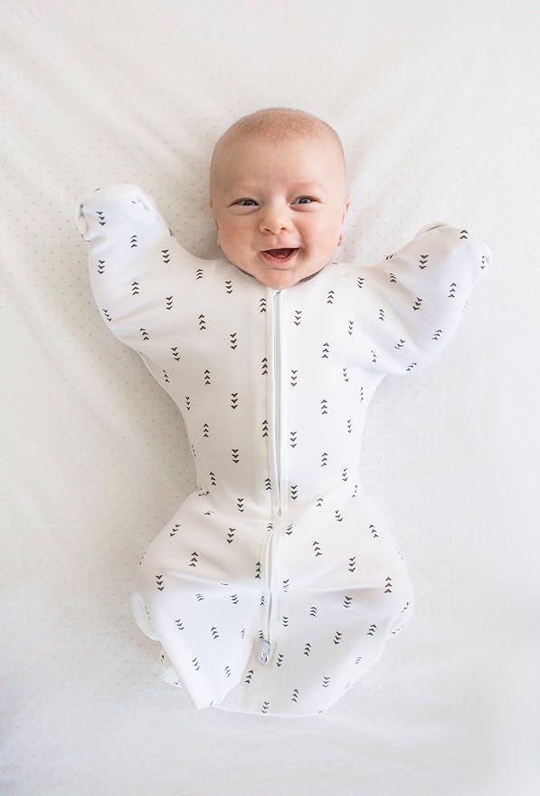 SwaddleDesigns Transitional Swaddle Sack, Arms Up Half-Length Sleeve & Mitten - Image 8