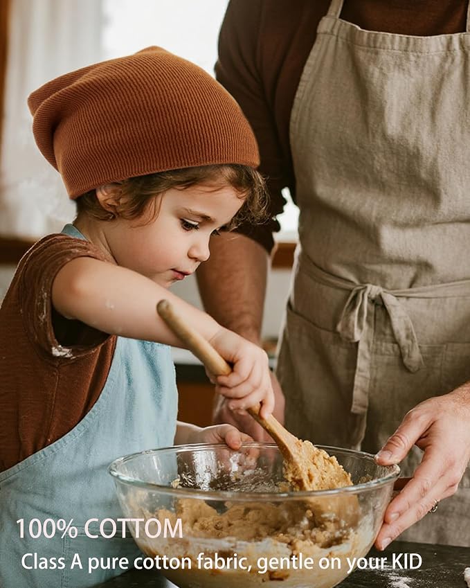 ROYBENS 100% Cotton Baby Beanie Cute Toddler Winter Hat Knit Caps Ages 0-8 | - Image 5