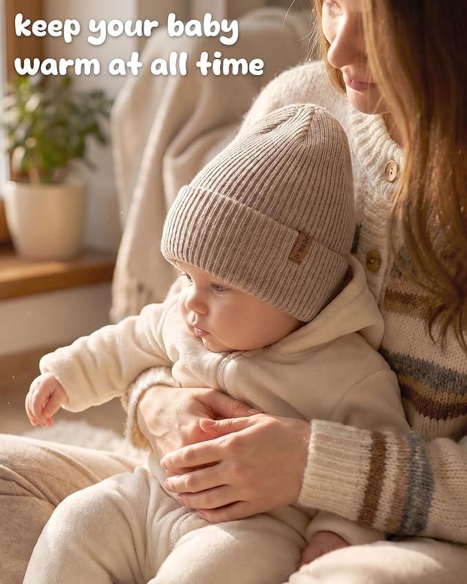 Baby Beanie Toddler Infant Winter Hats Knit Warm Caps - Image 3