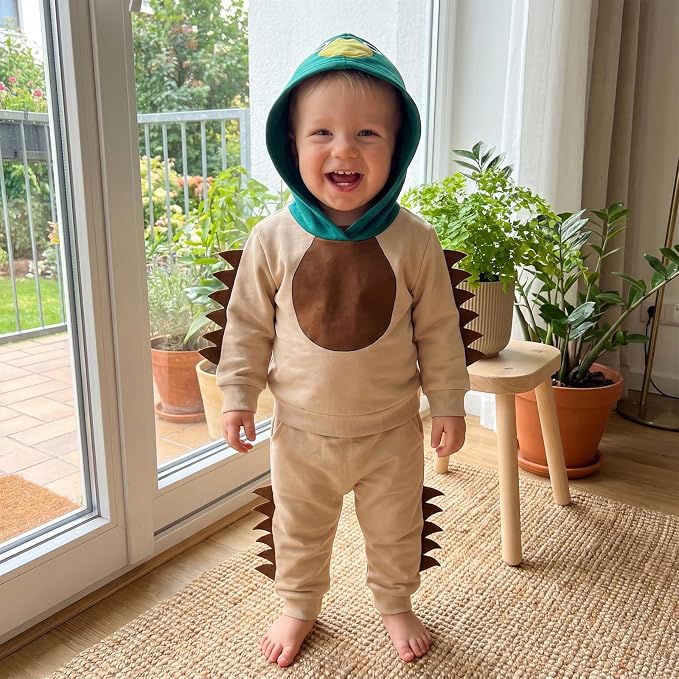Infant Baby Boy Fall Winter Clothes Outfit Hooded Long Sweatshirt Pant Set - Image 6