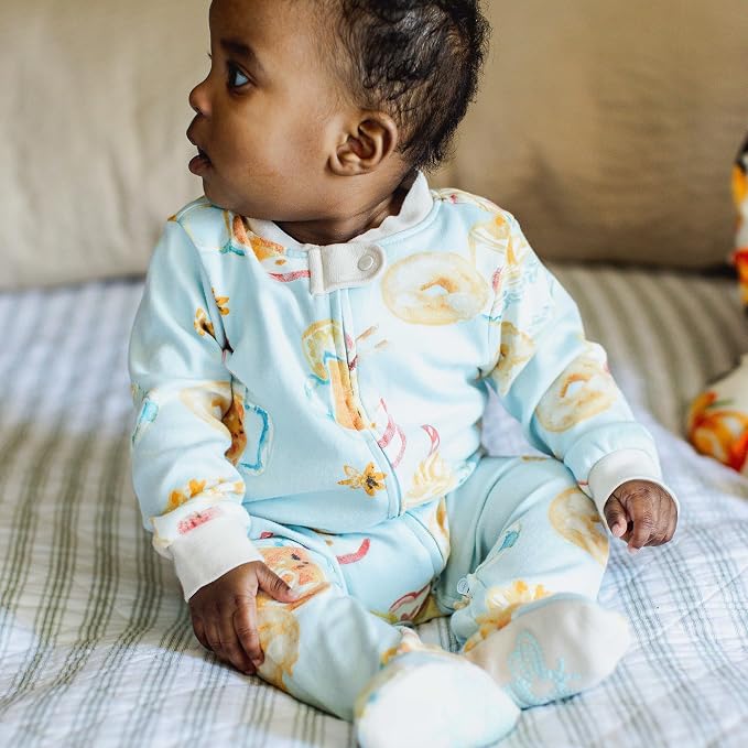 Burt's Bees Baby Girls' Organic Cotton, Sleep and Play Footed Pajamas | Easy - Image 3