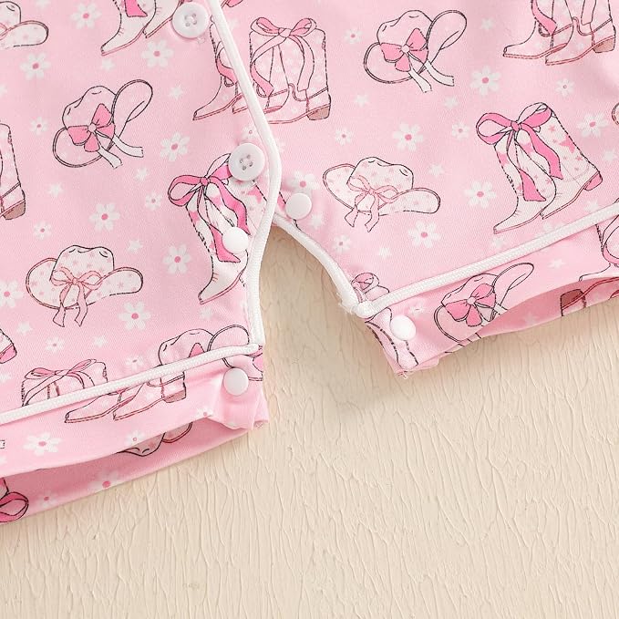 Balaflyie Newborn Summer Pajamas Baby Boy Girl Button Down Romper Cute Infant - Image 6