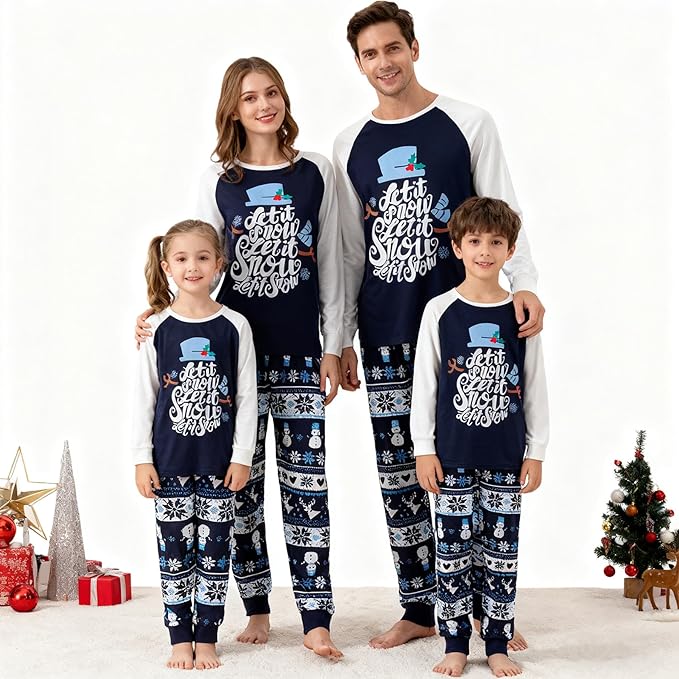 Awoscut Family Christmas Pajamas Matching Pajamas for Family, Xmas PJs Sets Holiday Sleepwear