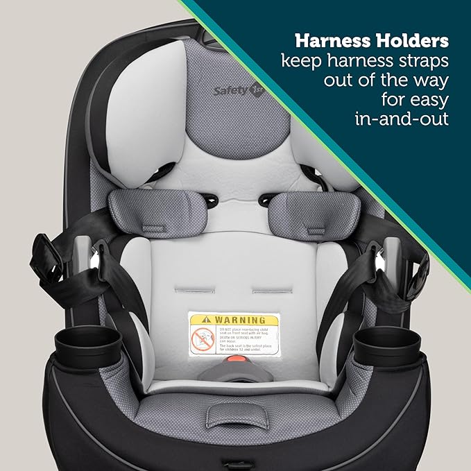 Safety 1st Grow and Go All-in-One Slim Convertible Car Seat, Rear Facing, 5-40 lbs, Forward Facing (30–65 lbs), High Back Booster Seat 40-100 pounds, Shadow