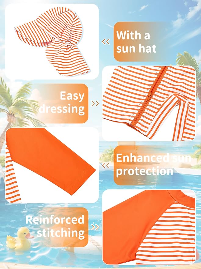 UPF 50+ Baby Toddler Boy One Piece Swimsuit - Image 3
