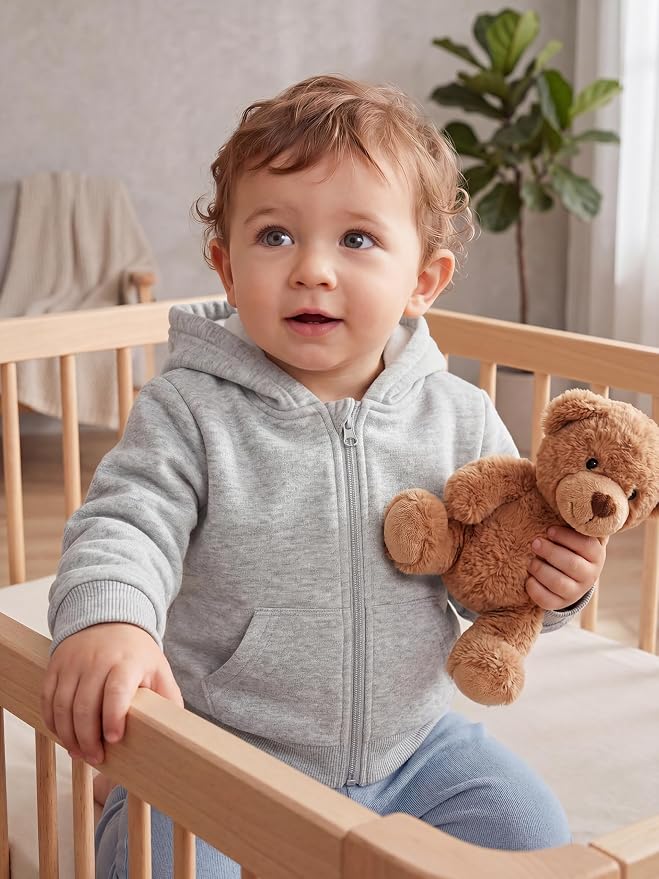 Cooraby 3 Packs Baby and Toddler Boys Long Sleeve Full-Zip Hoodies Infant - Image 6