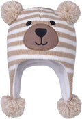 LANGZHEN Toddler Kids Infant Winter Hat,Earflap Knit Warm Cap Fleece Lined Beanie for Baby Boys Girls