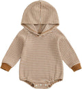 Baby Girl Boy Hooded Sweatshirt Long Sleeve Solid Color Romper Infant Baby Fall by Unknown