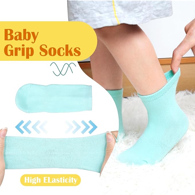 GRPSKCOS Baby Socks Non Slip 12 Pairs Toddler Anti Skid Socks - Image 4