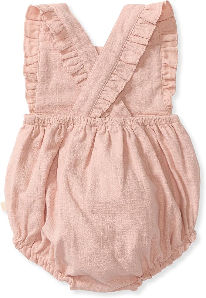Burt's Bees Baby Girls Bubble Romper, 100% Organic Cotton One-piece Shortall - Image 2