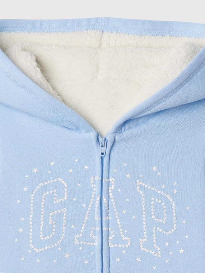 GAP Baby Girls' Playtime Favorite Logo Full Zip Hoodie Hooded Sweatshirt - Image 3