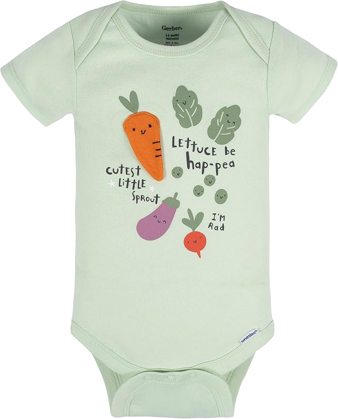 Gerber Baby Boys & Girls 8-Pack Short Sleeve Onesies Bodysuits - Image 2