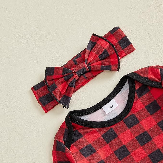 Newborn Baby Girl Clothes Jumpsuit Ruffle Romper Bodysuit Pants Headband - Image 9