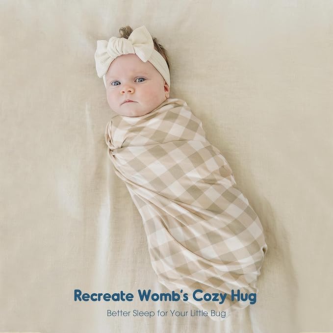 3-Pack Ultra Soft Stretchy Jersey Knit Baby Swaddle Blankets, 33x44 | Snug - Image 3