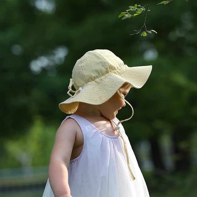 Baby & Toddler Wide Brim Sun Hats UPF 50+ Sun Protection Bucket Cap Cute - Image 5