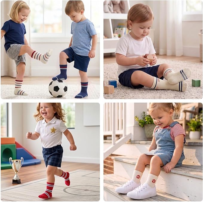 Baby Toddler Essentials Non-Slip Crew Socks - Image 2