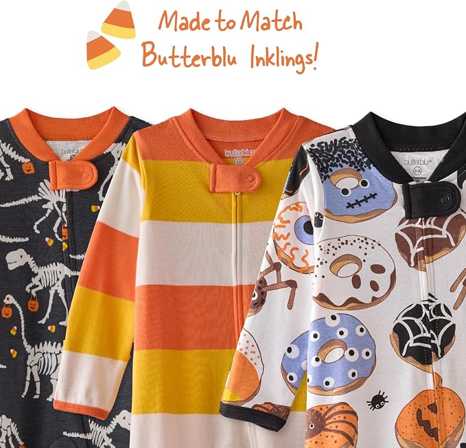 Butterblu Scout Sleep & Play 100% Organic Cotton Footed Zip Front PJs | GOTS - Image 8
