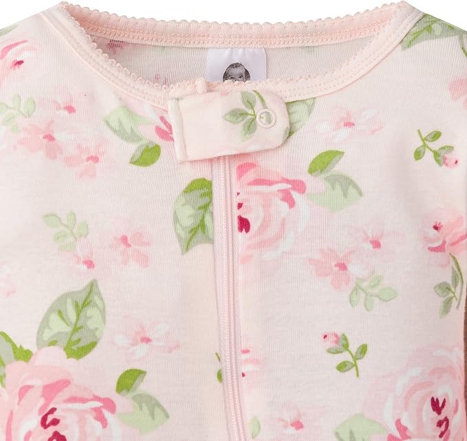 Gerber Baby Girls 2-Pack Footed Pajamas - Image 4