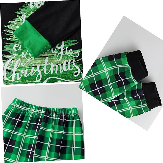 Awoscut Family Christmas Pajamas Matching Pajamas for Family, Xmas PJs Sets Holiday Sleepwear