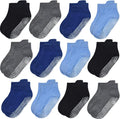 GRPSKCOS Non Slip Toddler Baby Socks 12 Pairs Anti Skid Ankle Socks by GRPSKCOS