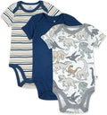 HonestBaby unisex-baby 3-pack Short Sleeve Bodysuits One-piece 100% Organic by HonestBaby