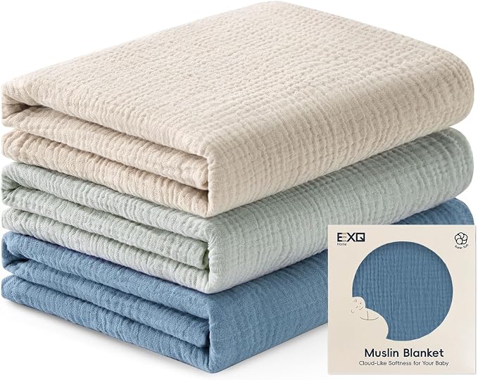 EXQ Home Muslin Swaddle Blankets by EXQHomeTexitleCoLtd