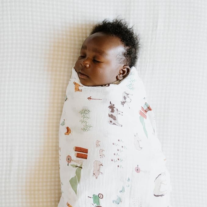 Little Unicorn Muslin Swaddle Blanket - Image 7