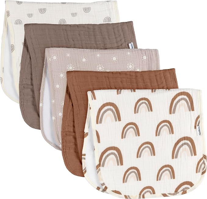Gerber Baby Unisex Muslin Burp Cloths 60-Pack, Large Size 20" x 10" by Gerber